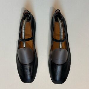 Madewell Black Leather Mary Jane Flats
